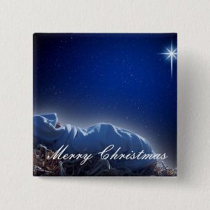 Bóton Quadrado 5.08cm O presente do Natal