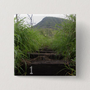 Bóton Quadrado 5.08cm O primeiro passo convida os caminhoneiros a subir