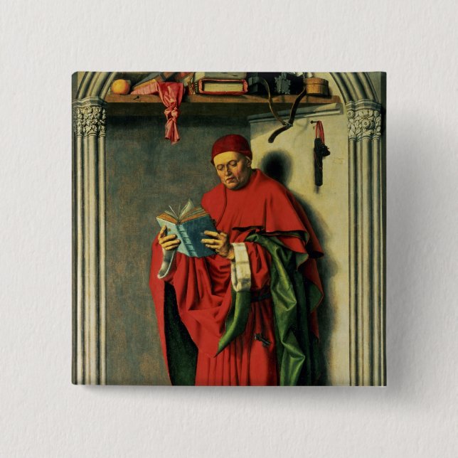 Bóton Quadrado 5.08cm O profeta Jeremiah, 1443-45 (Frente)