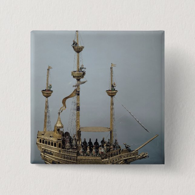 Bóton Quadrado 5.08cm O pulso de disparo automático de Charles V (Frente)