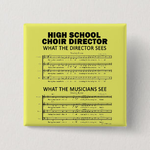 Bóton Quadrado 5.08cm O que vê o Coro do Segundo grau