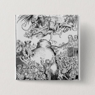 Bóton Quadrado 5.08cm O reino do anticristo