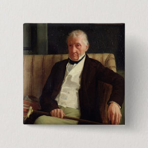 Bóton Quadrado 5.08cm O retrato de Edgar Degas   de Hilário desgaseific