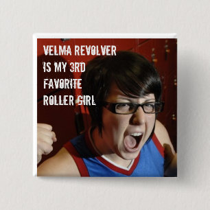 Bóton Quadrado 5.08cm O revólver de Velma é minha ó menina favorita d