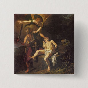 Bóton Quadrado 5.08cm O sacrifício de Isaac, 1616