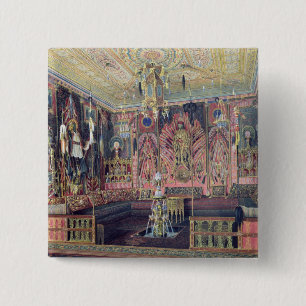 Bóton Quadrado 5.08cm O Salão árabe no palácio 0 de Catherine