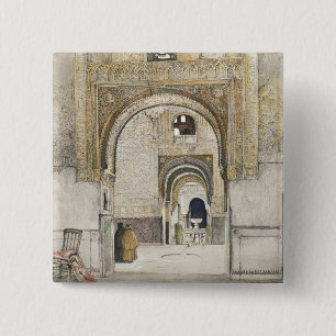 Bóton Quadrado 5.08cm O Salão das duas irmãs (Sala de las dos Herma