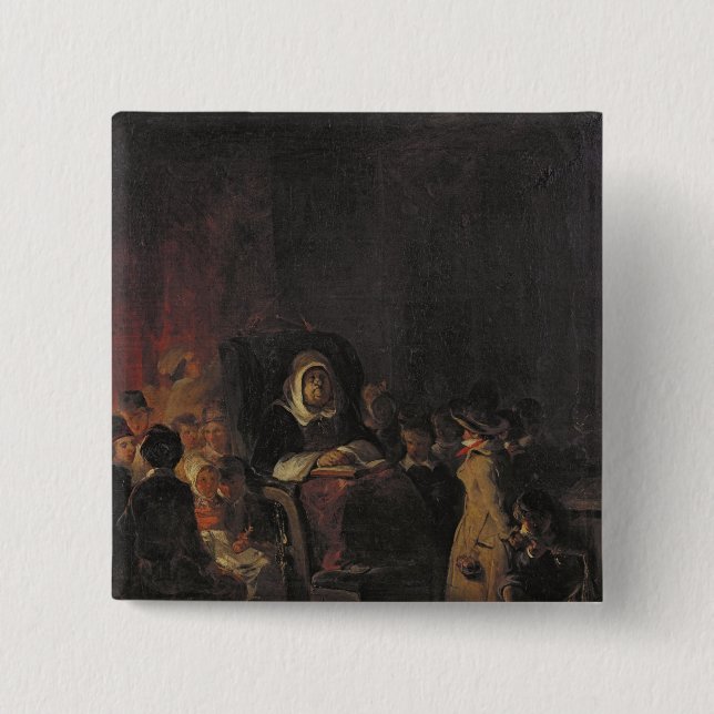 Bóton Quadrado 5.08cm O Schoolmistress (Frente)