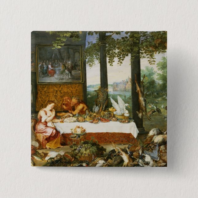Bóton Quadrado 5.08cm O sentido de gosto, 1618 (Frente)