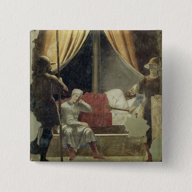 Bóton Quadrado 5.08cm O sonho de Constantim, da legenda do T (Frente)