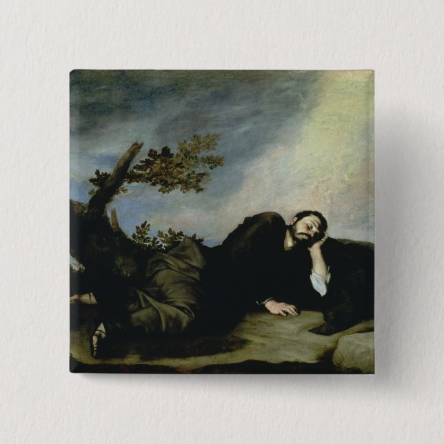 Bóton Quadrado 5.08cm O sonho de Jacob, 1639 (Frente)