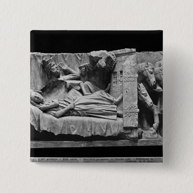 Bóton Quadrado 5.08cm O sonho dos Magi, da catedral (Frente)