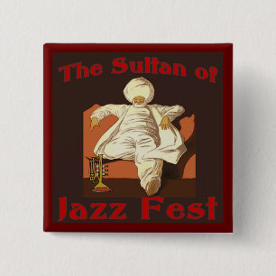 Bóton Quadrado 5.08cm O Sultão da Festa de Jazz