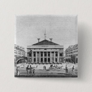 Bóton Quadrado 5.08cm O teatro de l'Odeon, 1830