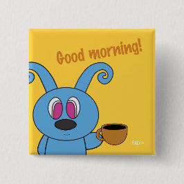 Bóton Quadrado 5.08cm O tempo Rolly do café esquadrou o botão