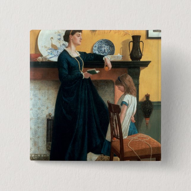 Bóton Quadrado 5.08cm O teste (Frente)