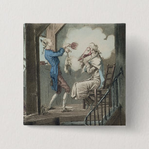 Bóton Quadrado 5.08cm O toalete do caixeiro de um advogado, gravado pela