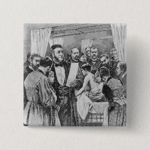 Bóton Quadrado 5.08cm O tratamento da tuberculose