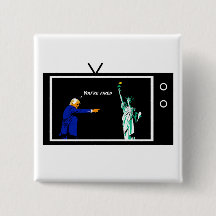 O trunfo ateia fogo à senhora Liberdade Pin