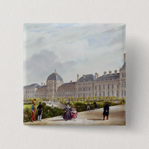 Bóton Quadrado 5.08cm O Tuileries durante a restauração