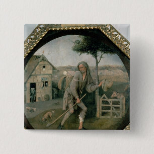 Bóton Quadrado 5.08cm O vagabundo/filho Prodigal, c.1510