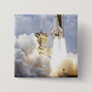 Bóton Quadrado 5.08cm O vaivém espacial Atlantis tira
