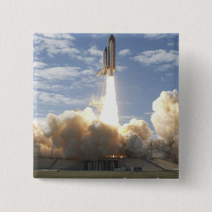 Bóton Quadrado 5.08cm O vaivém espacial Atlantis tira 10
