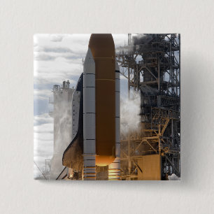 Bóton Quadrado 5.08cm O vaivém espacial Atlantis tira 15