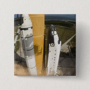 Bóton Quadrado 5.08cm O vaivém espacial Atlantis tira 17