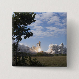 Bóton Quadrado 5.08cm O vaivém espacial Atlantis tira 18