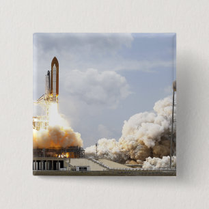Bóton Quadrado 5.08cm O vaivém espacial Atlantis tira 21