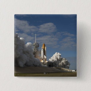 Bóton Quadrado 5.08cm O vaivém espacial Atlantis tira 23