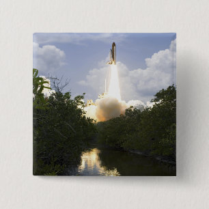 Bóton Quadrado 5.08cm O vaivém espacial Atlantis tira 26