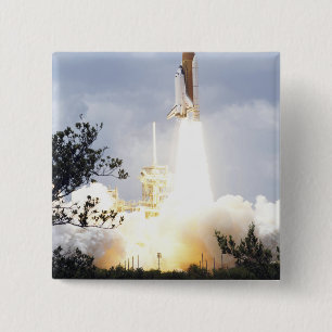 Bóton Quadrado 5.08cm O vaivém espacial Atlantis tira 4