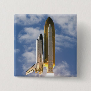 Bóton Quadrado 5.08cm O vaivém espacial Atlantis tira 6