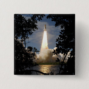 Bóton Quadrado 5.08cm O vaivém espacial Atlantis tira 9