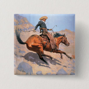 Bóton Quadrado 5.08cm O vaqueiro (óleo em canvas)