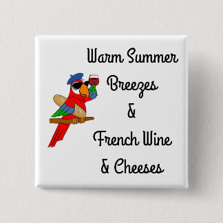 Bóton Quadrado 5.08cm O verão morno Breezes botão do papagaio