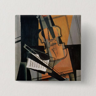 Bóton Quadrado 5.08cm O violino, 1916