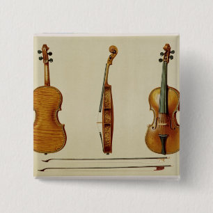 Bóton Quadrado 5.08cm O violino de Hellier feito por Antonio