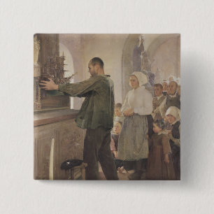 Bóton Quadrado 5.08cm O Voto ex, 1898