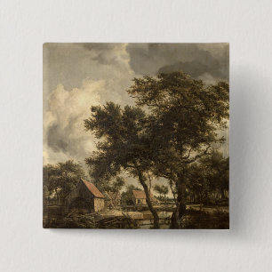 Bóton Quadrado 5.08cm O Watermill, c.1660