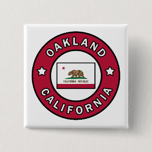 Bóton Quadrado 5.08cm Oakland Califórnia