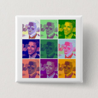 Bóton Quadrado 5.08cm obama