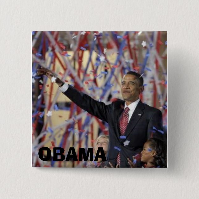 BÓTON QUADRADO 5.08CM OBAMA (Frente)