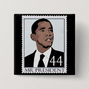 Bóton Quadrado 5.08cm Obama 2012