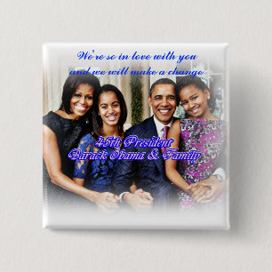 Bóton Quadrado 5.08cm Obama,45th President_Button