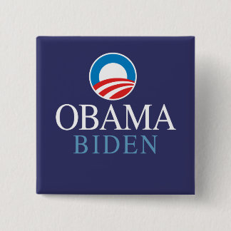 Bóton Quadrado 5.08cm Obama Biden