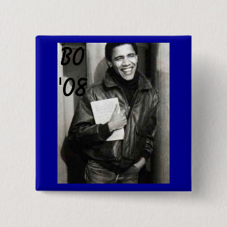 Bóton Quadrado 5.08cm obama, BO'08