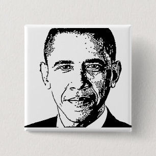 Bóton Quadrado 5.08cm Obama, botão 2012